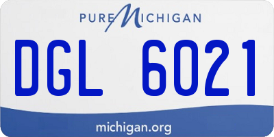 MI license plate DGL6021