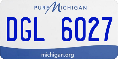 MI license plate DGL6027
