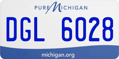 MI license plate DGL6028