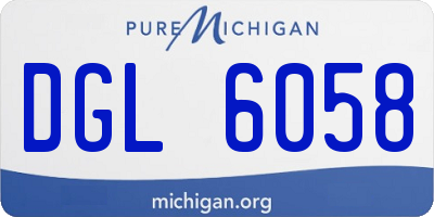MI license plate DGL6058