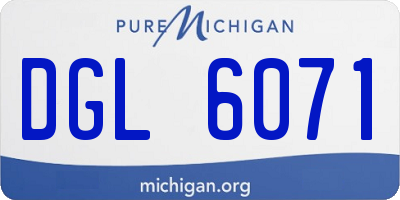 MI license plate DGL6071