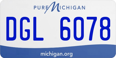 MI license plate DGL6078