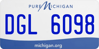 MI license plate DGL6098
