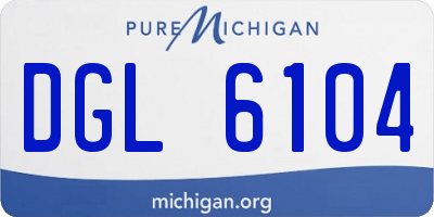 MI license plate DGL6104