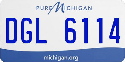 MI license plate DGL6114