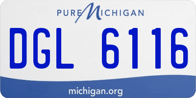 MI license plate DGL6116