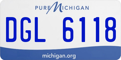 MI license plate DGL6118