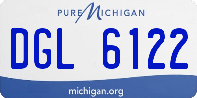 MI license plate DGL6122