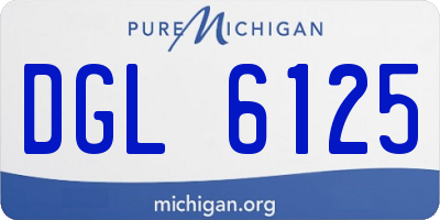 MI license plate DGL6125