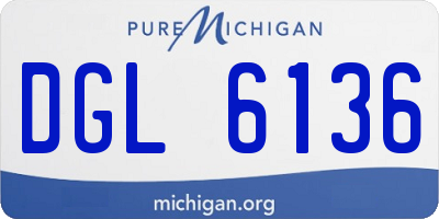 MI license plate DGL6136