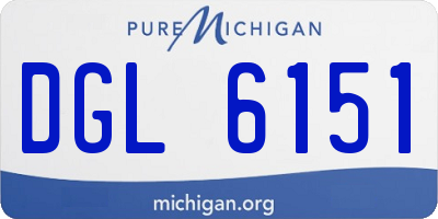 MI license plate DGL6151
