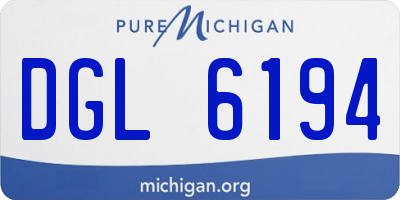 MI license plate DGL6194
