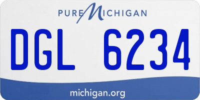 MI license plate DGL6234