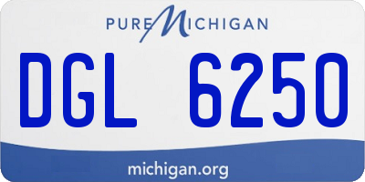 MI license plate DGL6250