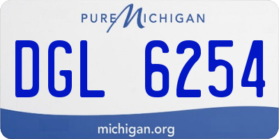 MI license plate DGL6254
