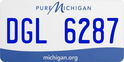 MI license plate DGL6287