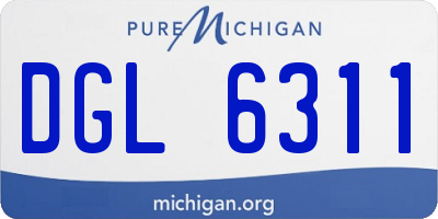MI license plate DGL6311