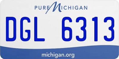 MI license plate DGL6313