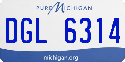 MI license plate DGL6314