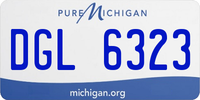 MI license plate DGL6323