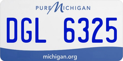MI license plate DGL6325