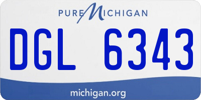 MI license plate DGL6343