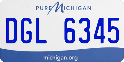 MI license plate DGL6345
