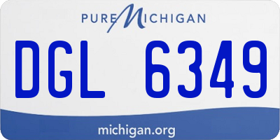 MI license plate DGL6349