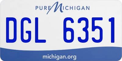 MI license plate DGL6351