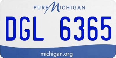 MI license plate DGL6365