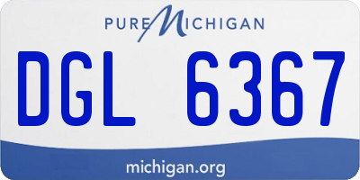 MI license plate DGL6367