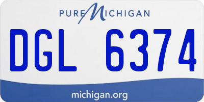 MI license plate DGL6374