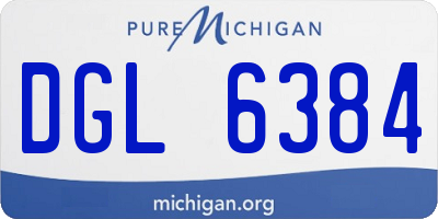 MI license plate DGL6384
