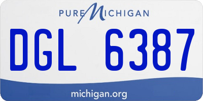 MI license plate DGL6387