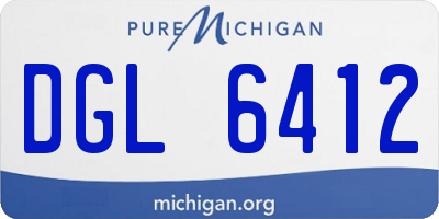 MI license plate DGL6412