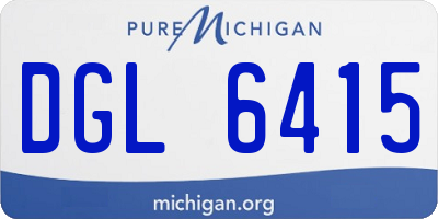 MI license plate DGL6415