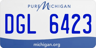 MI license plate DGL6423