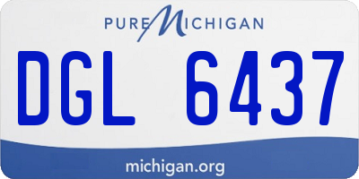MI license plate DGL6437
