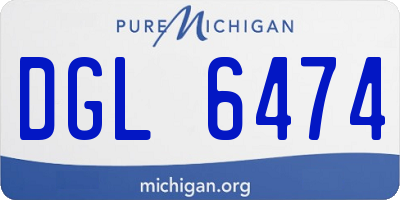 MI license plate DGL6474