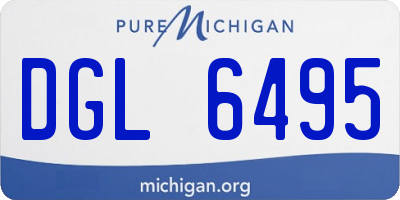 MI license plate DGL6495