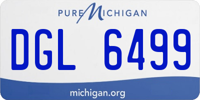 MI license plate DGL6499