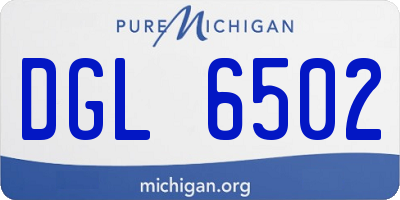 MI license plate DGL6502