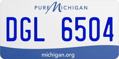 MI license plate DGL6504