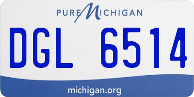 MI license plate DGL6514