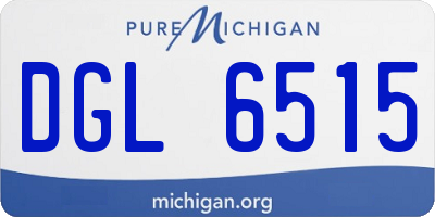 MI license plate DGL6515