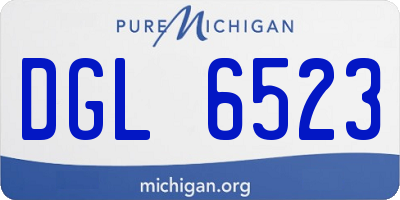 MI license plate DGL6523