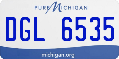MI license plate DGL6535