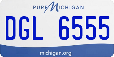 MI license plate DGL6555