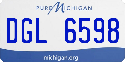 MI license plate DGL6598