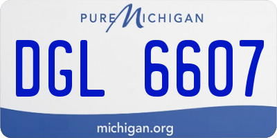 MI license plate DGL6607